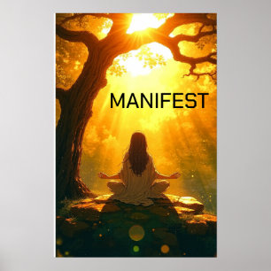 Customisable Yoga Meditation Pose Poster