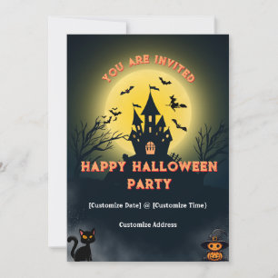 Customisable You are Invited Halloween Party  Invitation