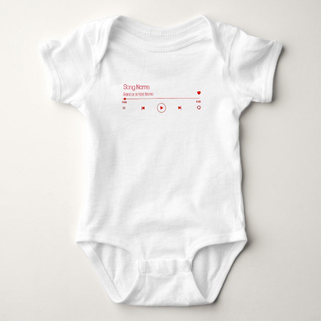 Customisable Your Favourite Music Baby Bodysuit (Front)
