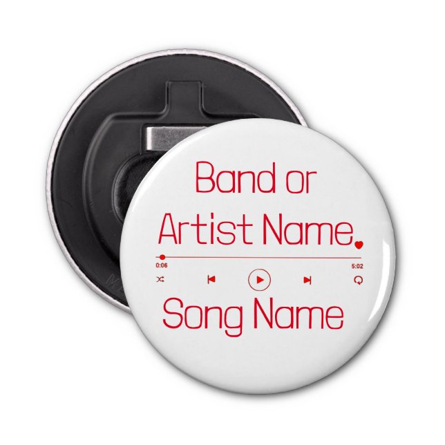 Customisable Your Favourite Music Bottle Opener (Front)