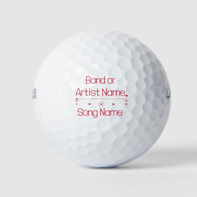 Customisable Your Favourite Music Golf Balls (Front)