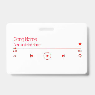Customisable Your Favourite Music ID Badge