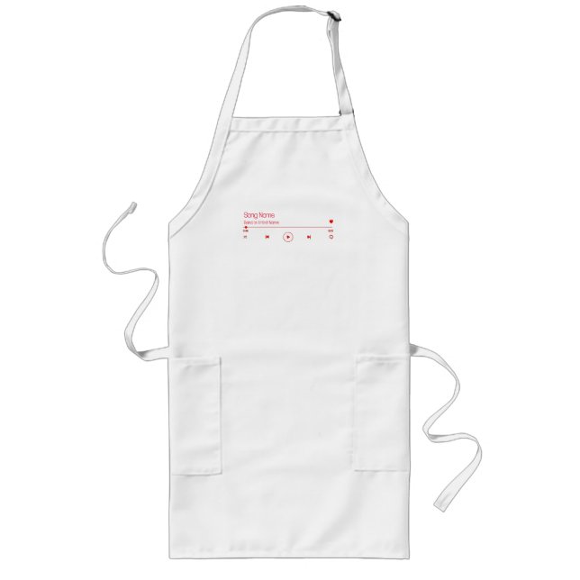 Customisable Your Favourite Music Long Apron (Front)