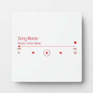 Customisable Your Favourite Music Plaque