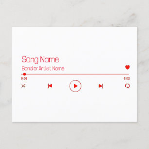 Customisable Your Favourite Music Postcard
