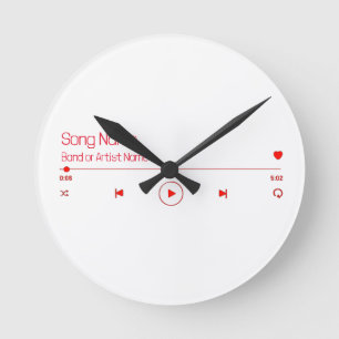 Customisable Your Favourite Music Round Clock