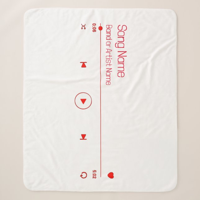 Customisable Your Favourite Music Sherpa Blanket (Front)