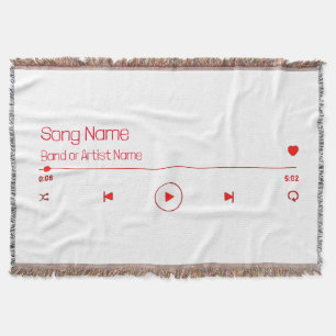 Customisable Your Favourite Music Throw Blanket
