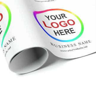 Customisable "your logo here" wrapping paper