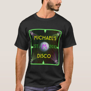 Customisable Your Name 1970's Disco Ball T-Shirt