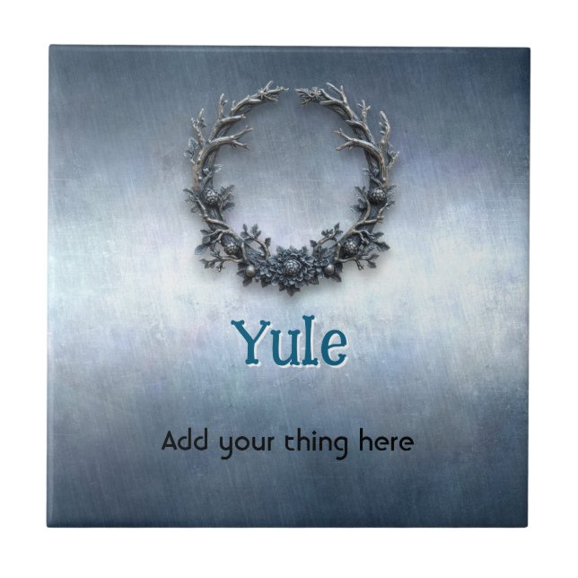 Customisable Yule Ceramic Tile (Front)