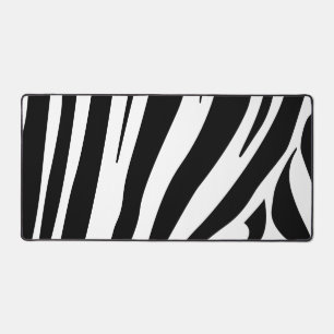 Customisable zebra print desk mat