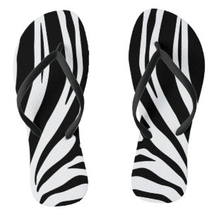 Customisable zebra print jandals
