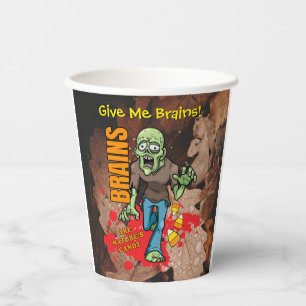 Customisable Zombie Halloween Paper Cups