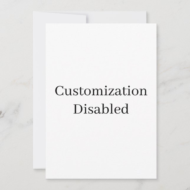 customisation disabled invitation (Front)