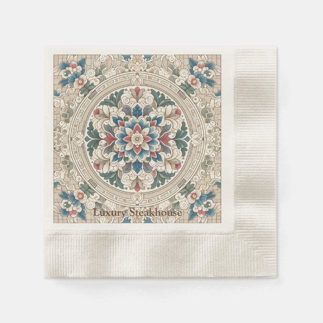 customisation-Renaissance Floral Elegance Paper Napkin (Front)