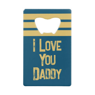 Customise 1 photo love you daddy gold blue
