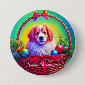 Customise 2026 Cutest Loyal Christmas Dog 7.5 Cm Round Badge