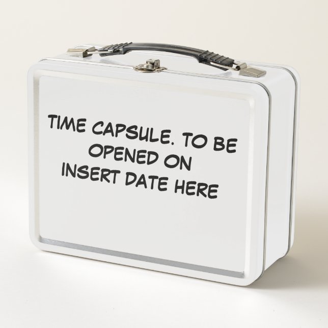 Customise-able time capsule for future metal lunch metal lunch box (Front)