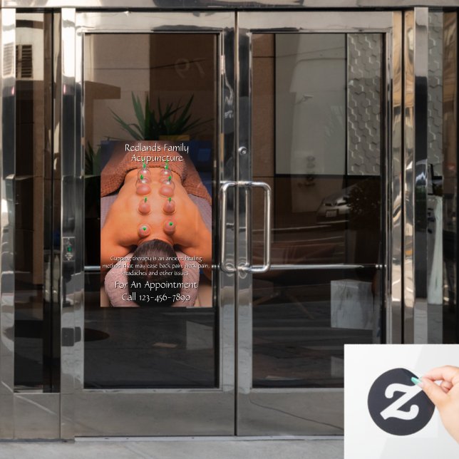 Customise Acupuncture Cupping Therapy Business (Office Door)