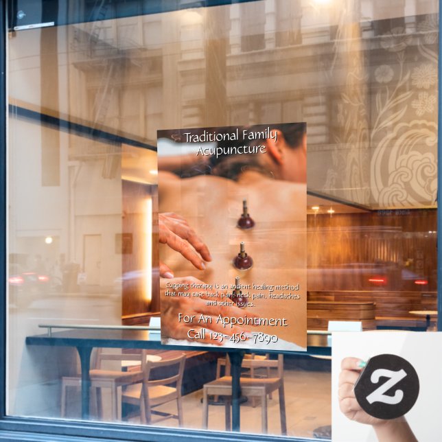 Customise Acupuncture Cupping Therapy Business 8 (Cafe Window)