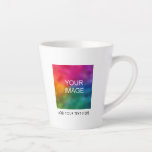 Customise Add Image Photo Business Logo Text Name Latte Mug<br><div class="desc">Customise Add Image Photo Business Logo Text Create Your Own Name Elegant Trendy Template Coffee Latte Mug.</div>