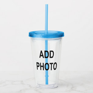 Customise Add Name Photo or Artwork Acrylic Tumbler
