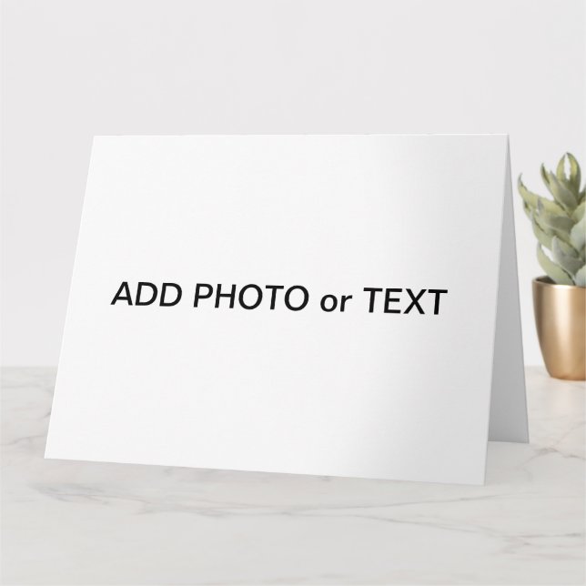 Customise Add Name Photo or Artwork Card (Small Plant)