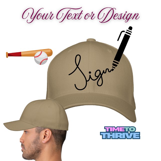 Customise Add Name Photo or Artwork Embroidered Hat (Customize Add Name Photo or Artwork Embroidered Baseball Hat)