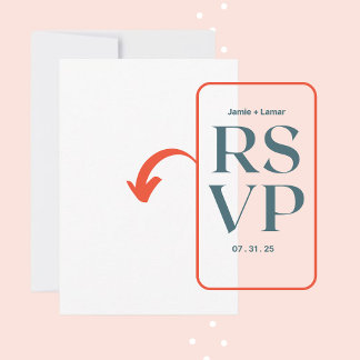 Customise Add Name Photo or Artwork RSVP Card