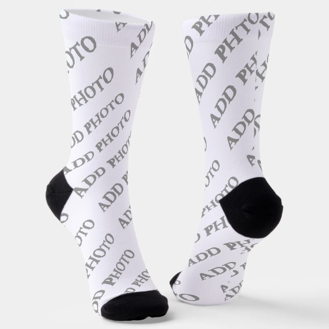 Customise Add Name Photo or Artwork Socks (Angled)