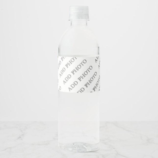 Customise Add Name Photo or Artwork Water Bottle Label (Front)