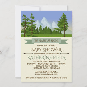 Customise Adventure Begins Baby Shower Invitation