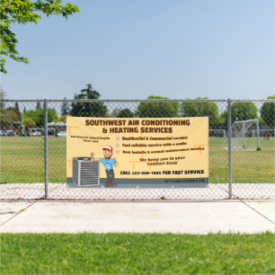 Customise Air Conditioning Heating HVAC Large Banner