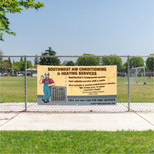 Customise Air Conditioning Heating HVAC Large Banner