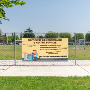 Customise Air Conditioning Heating HVAC Large Banner