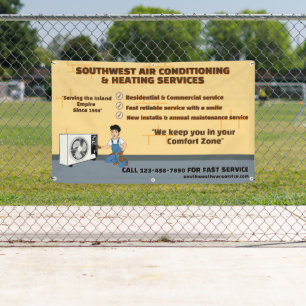 Customise Air Conditioning Heating HVAC Shop Banner