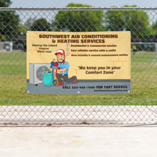 Customise Air Conditioning Heating HVAC Shop Banner