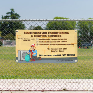 Customise Air Conditioning Heating HVAC Shop Banner
