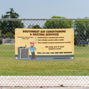 Customise Air Conditioning Heating HVAC Shop Banner