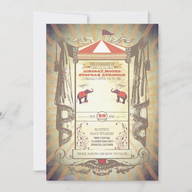 Customise All Text Lines Invitation (Front)