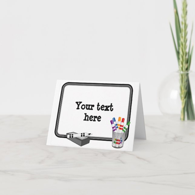 Customise and Send Smiles Mini Whiteboard  Card (Front)