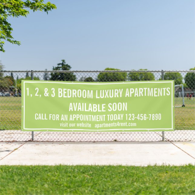 Customise Apartments For Rent Multi Coloured Large Banner (Insitu)