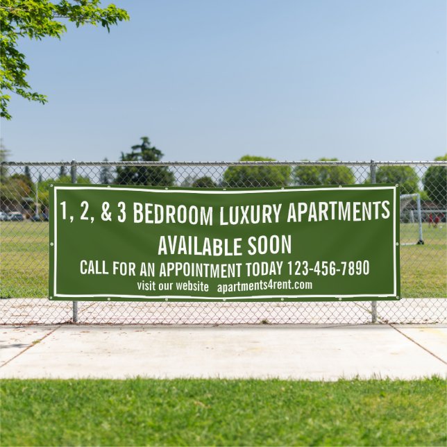 Customise Apartments For Rent Multi Coloured Large Banner (Insitu)
