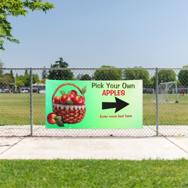 Customise Apples For Sale Pick Your Own Large Banner (Insitu)