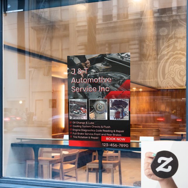 Customise Auto Repair Garage Service List With Log (Cafe Window)