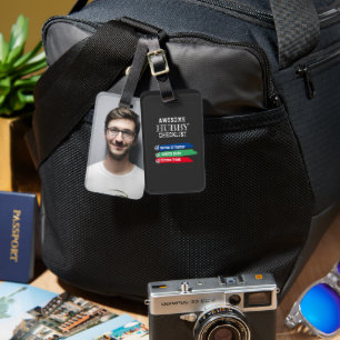 Customise Awesome Hubby Checklist Valentine  Luggage Tag