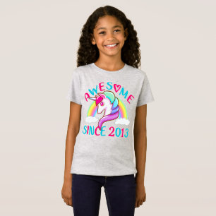 Customise Awesome Unicorn Since Her Birth Year T-Shirt