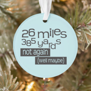 Customise Back 26.2 Marathon Funny Running Ornament