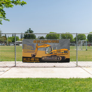 Customise Backhoe Excavation Services Contractor Banner
